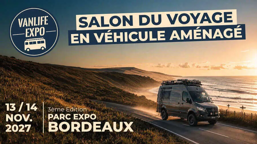 Affiche officielle Vanlife Expo Bordeaux — du 13 novembre 2027 au 14 novembre 2027, Parc des Expositions de Bordeaux