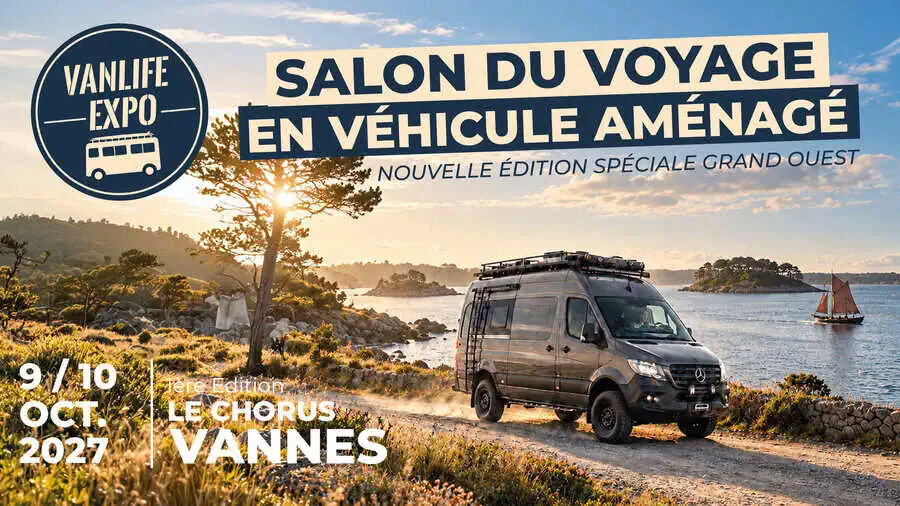 Affiche officielle Vanlife Expo Vannes — du 9 octobre 2027 au 10 octobre 2027, Le Chorus, Parc des Expositions de Vannes
