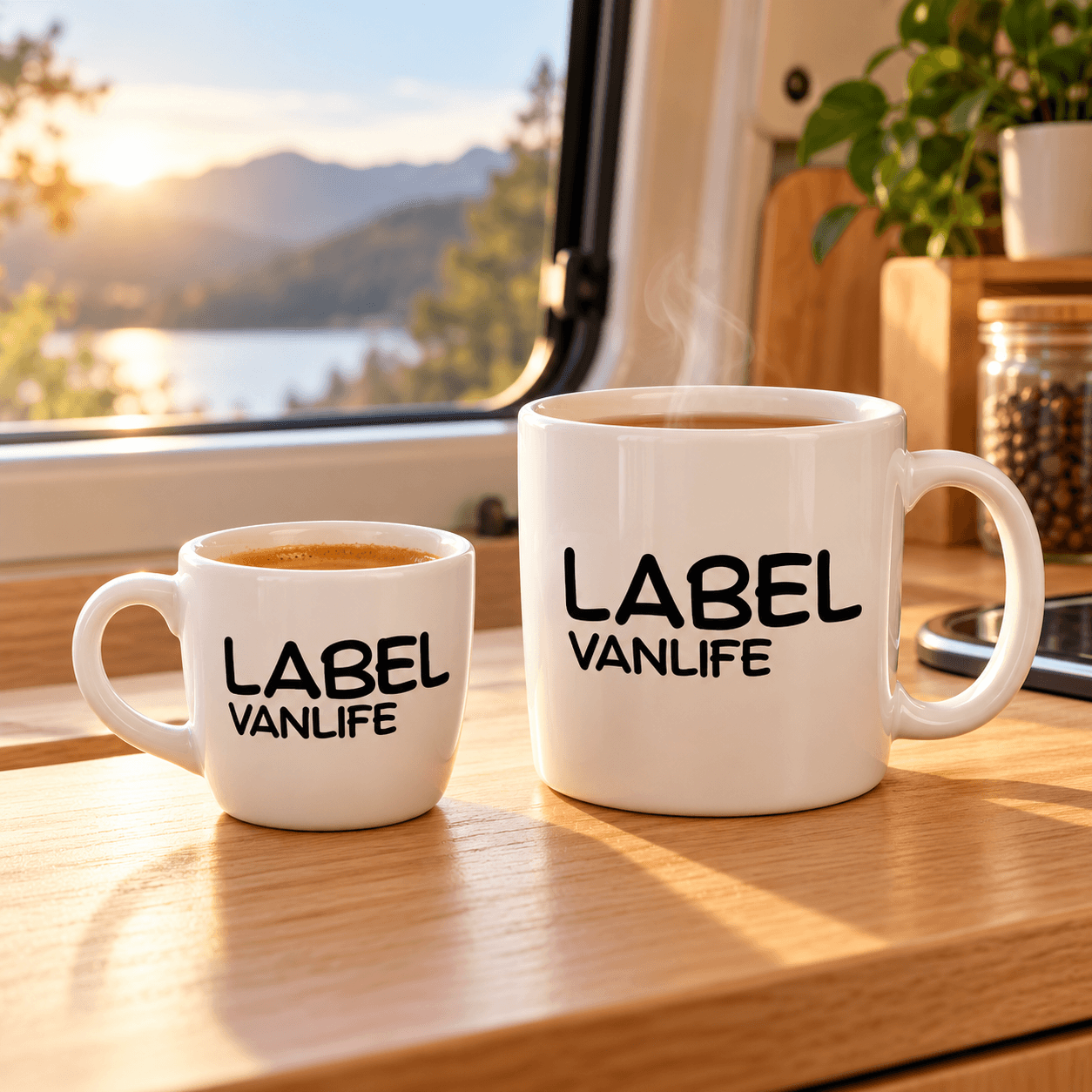 Set café & thé personnalisé Label Vanlife — vue 3