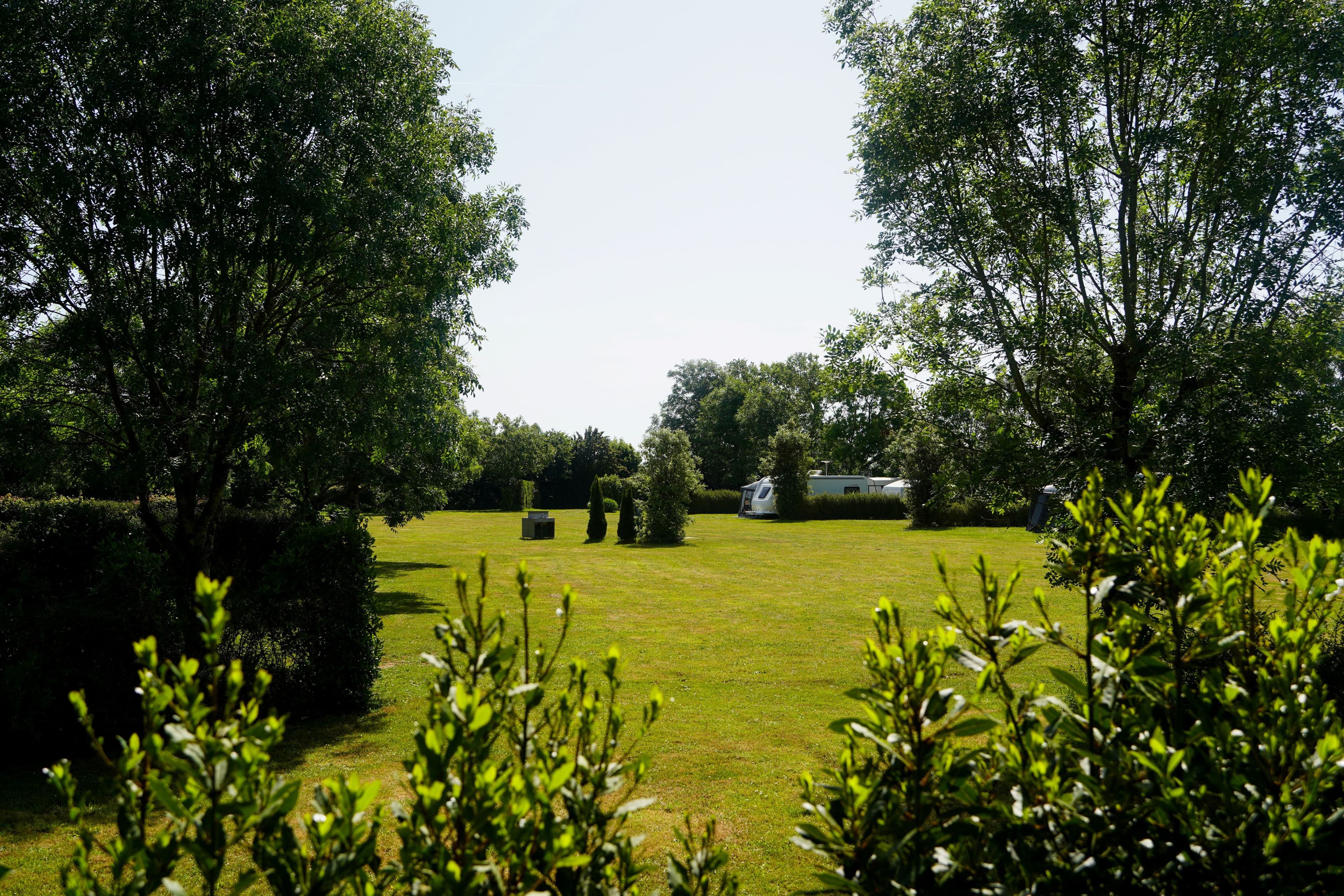 Vue de Camping à la Ferme du Menguen