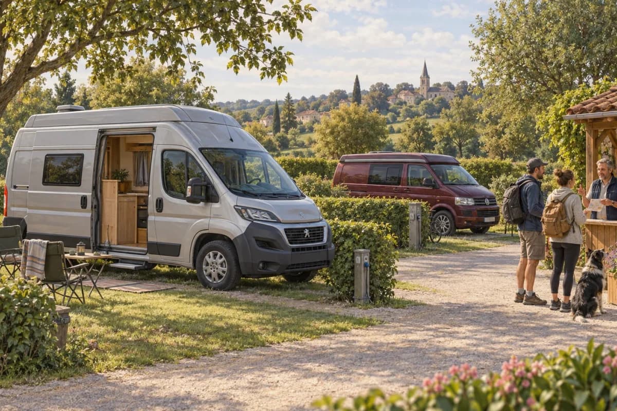 Photographie éditoriale d’un voyage en van entre Saint-Guilhem-le-Désert, La Couvertoirade, Peyre, Sainte-Enimie, dans l’esprit du Mag Label Vanlife.