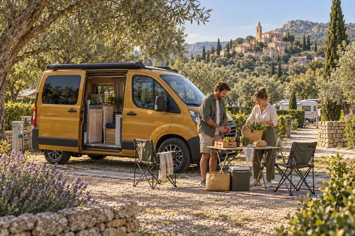 Photographie éditoriale d’un voyage en van entre Colmars, Entrevaux, Moustiers-Sainte-Marie, dans l’esprit du Mag Label Vanlife.