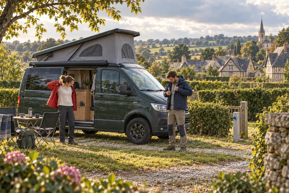 Photographie éditoriale d’un voyage en van entre Hierges, Parfondeval, dans l’esprit du Mag Label Vanlife.