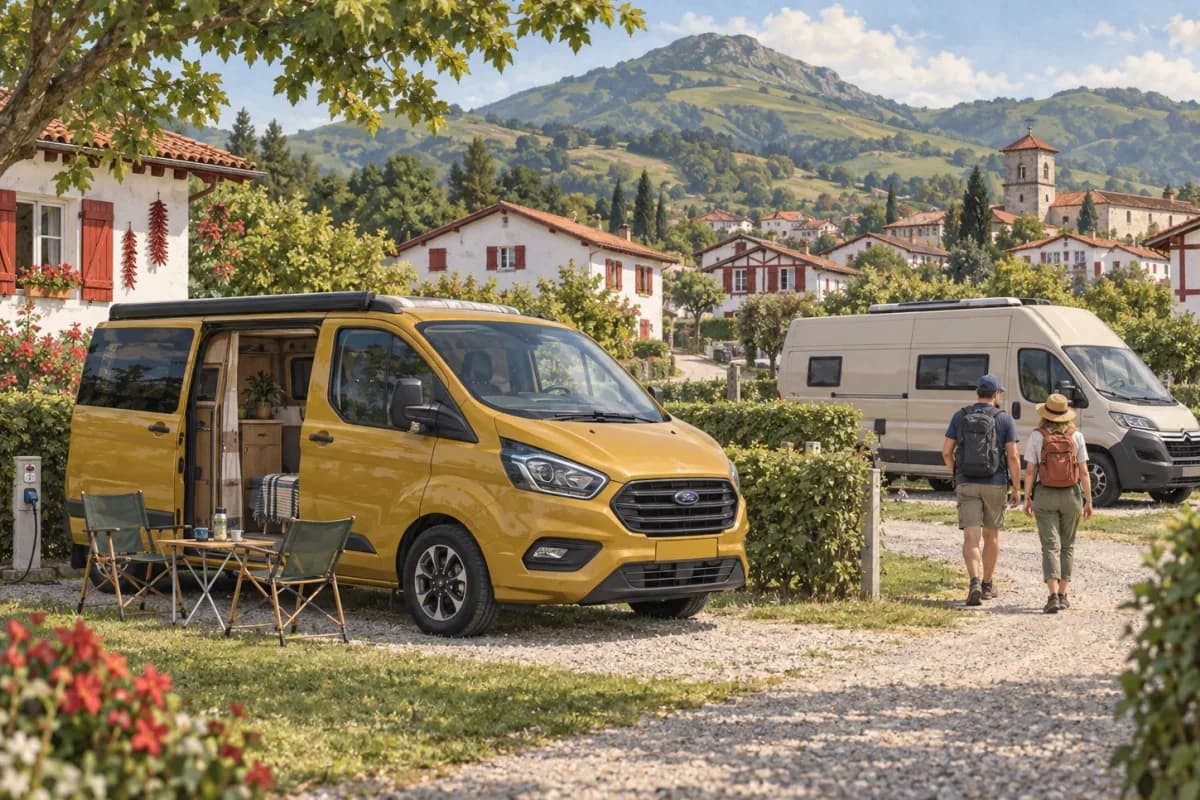 Photographie éditoriale d’un voyage en van entre Rocamadour, Saint-Cirq-Lapopie, dans l’esprit du Mag Label Vanlife.