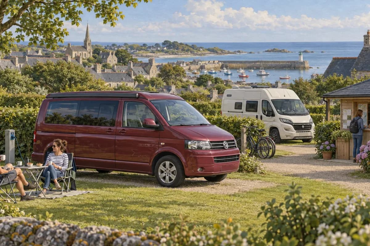 Photographie éditoriale d’un voyage en van entre Yèvre-le-Châtel, dans l’esprit du Mag Label Vanlife.